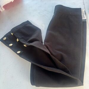 Ralph Lauren Kids Black Joggers with Gold Button Details